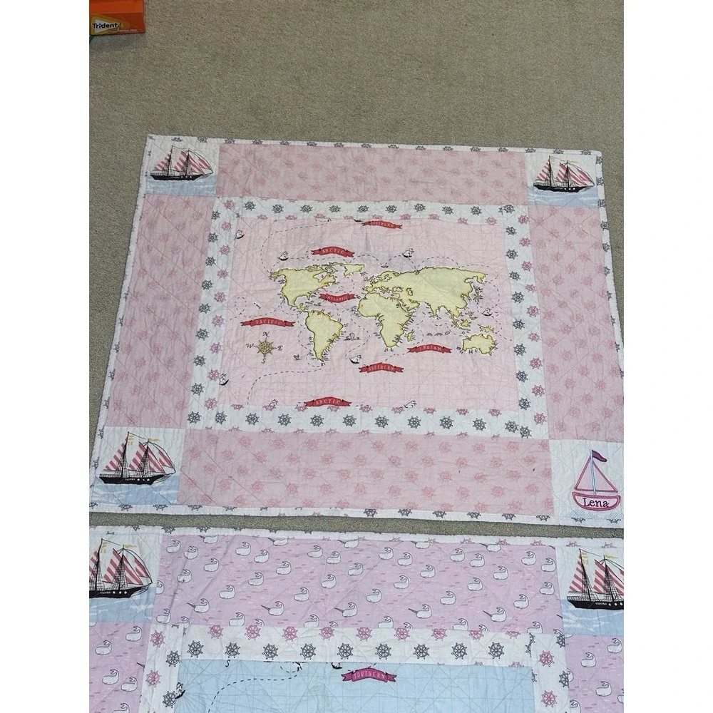 Vintage Mini Quilt Blankets Lot‎ Of 2